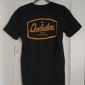 Quiksilver shirt surf womens short sleeve black tee surfing t-shirt NWT small‎